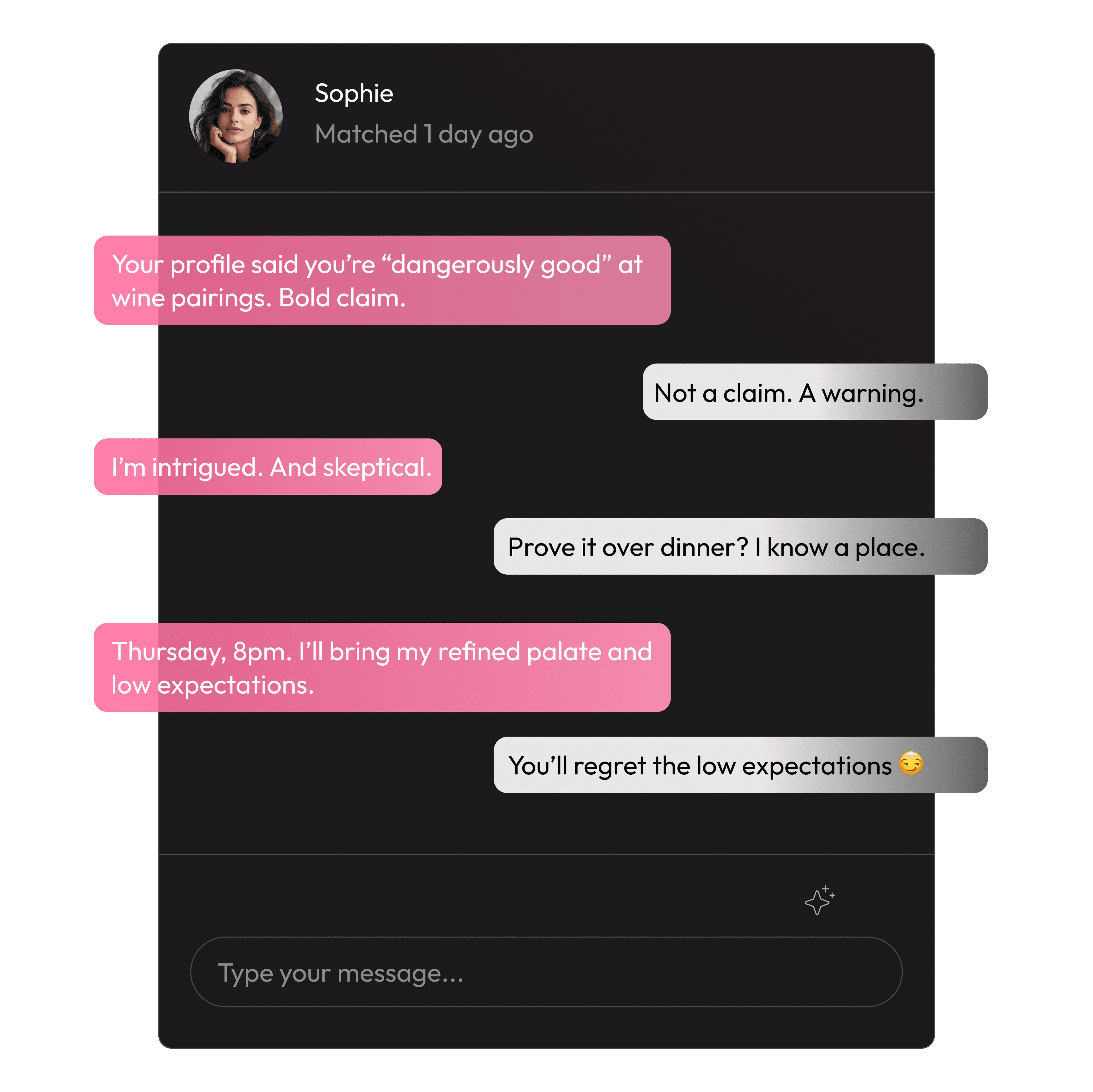 VelvetBox conversation example